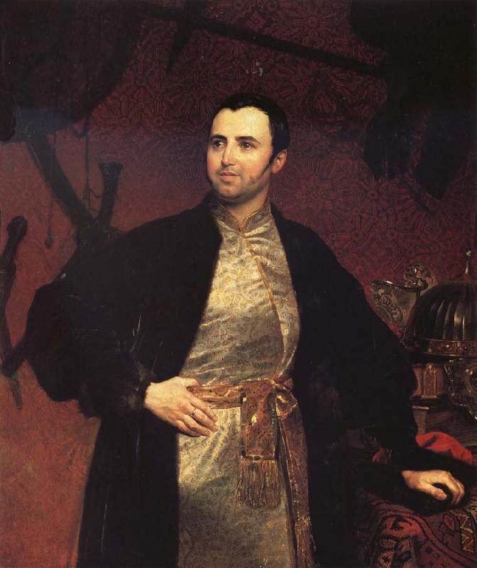 Karl Briullov Portrait of Prince Mikhail Obolensky